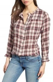 Velvet by Graham  amp  Spencer Plaid Blouse at Nordstrom